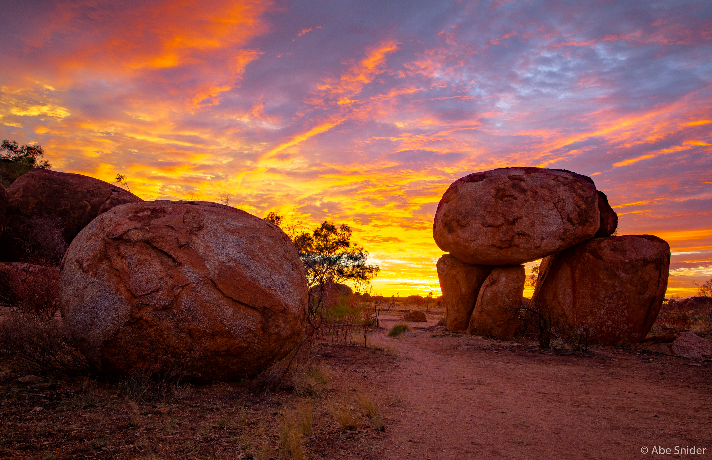 Devils Marbles at sunrise. 