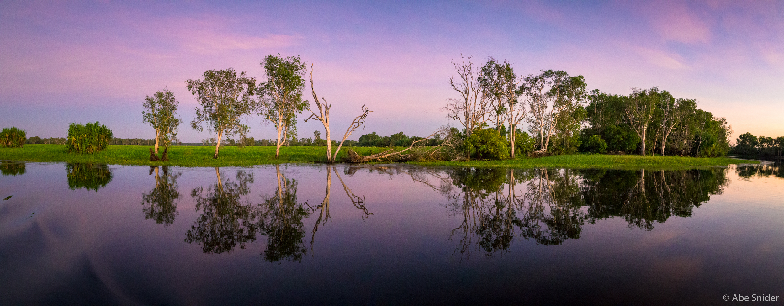 The waterways we slowly drifted through. This was taken moments before sunrise. 