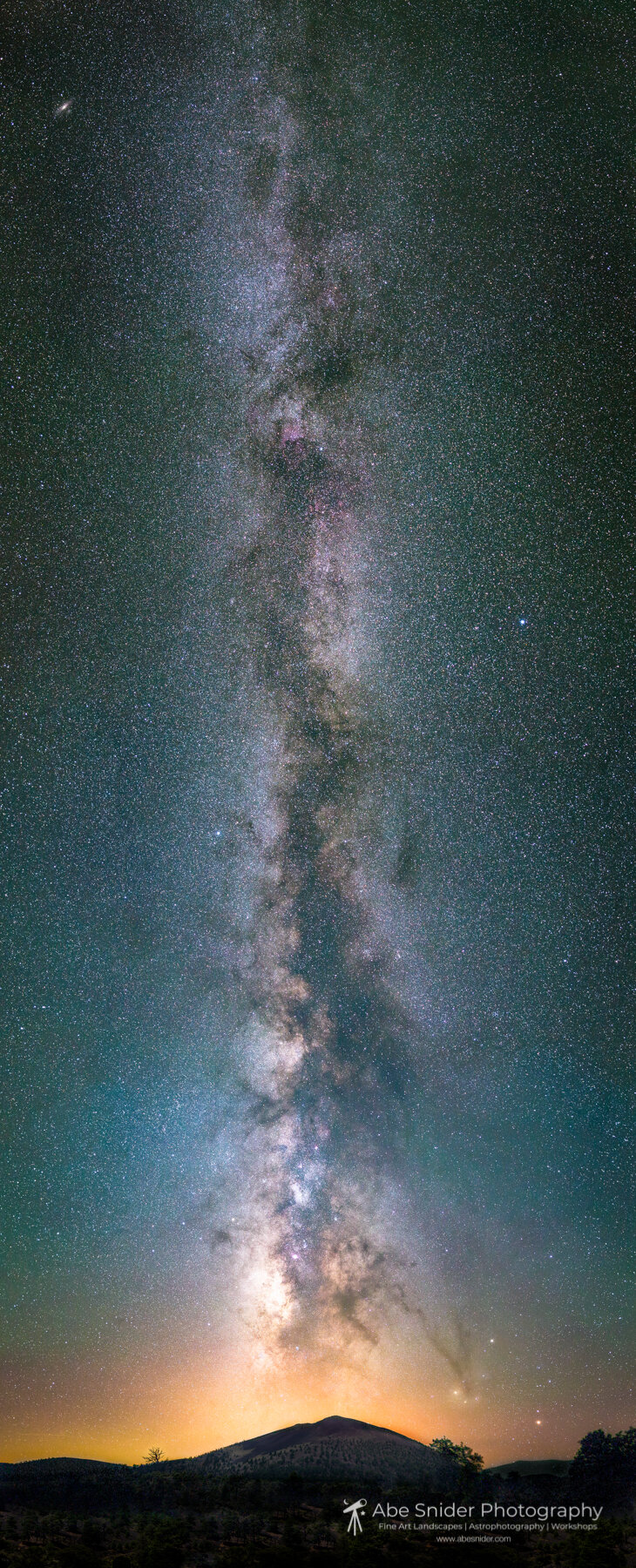 Sunset Crater At Night