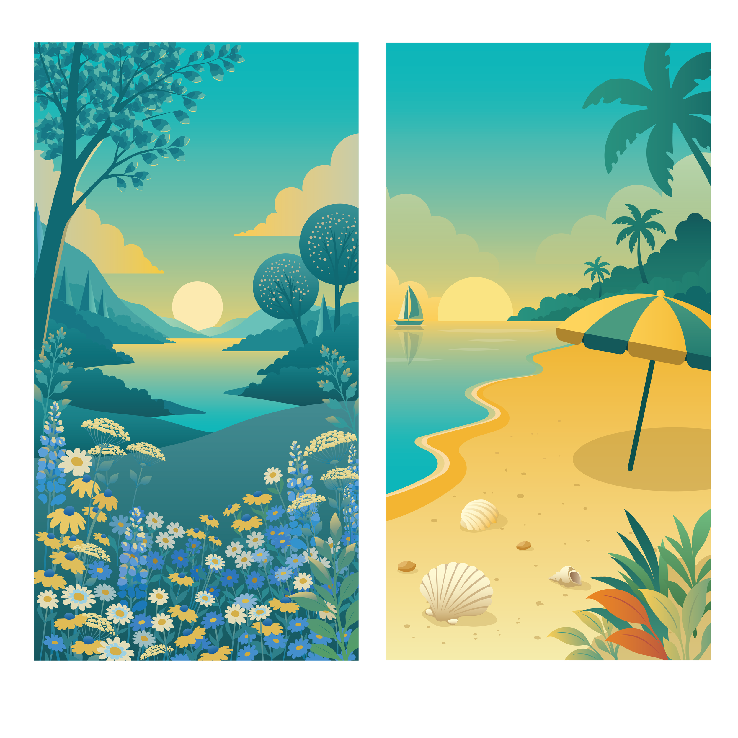 June and July opening icons