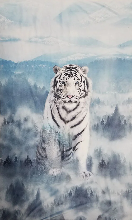 White Tiger Minky