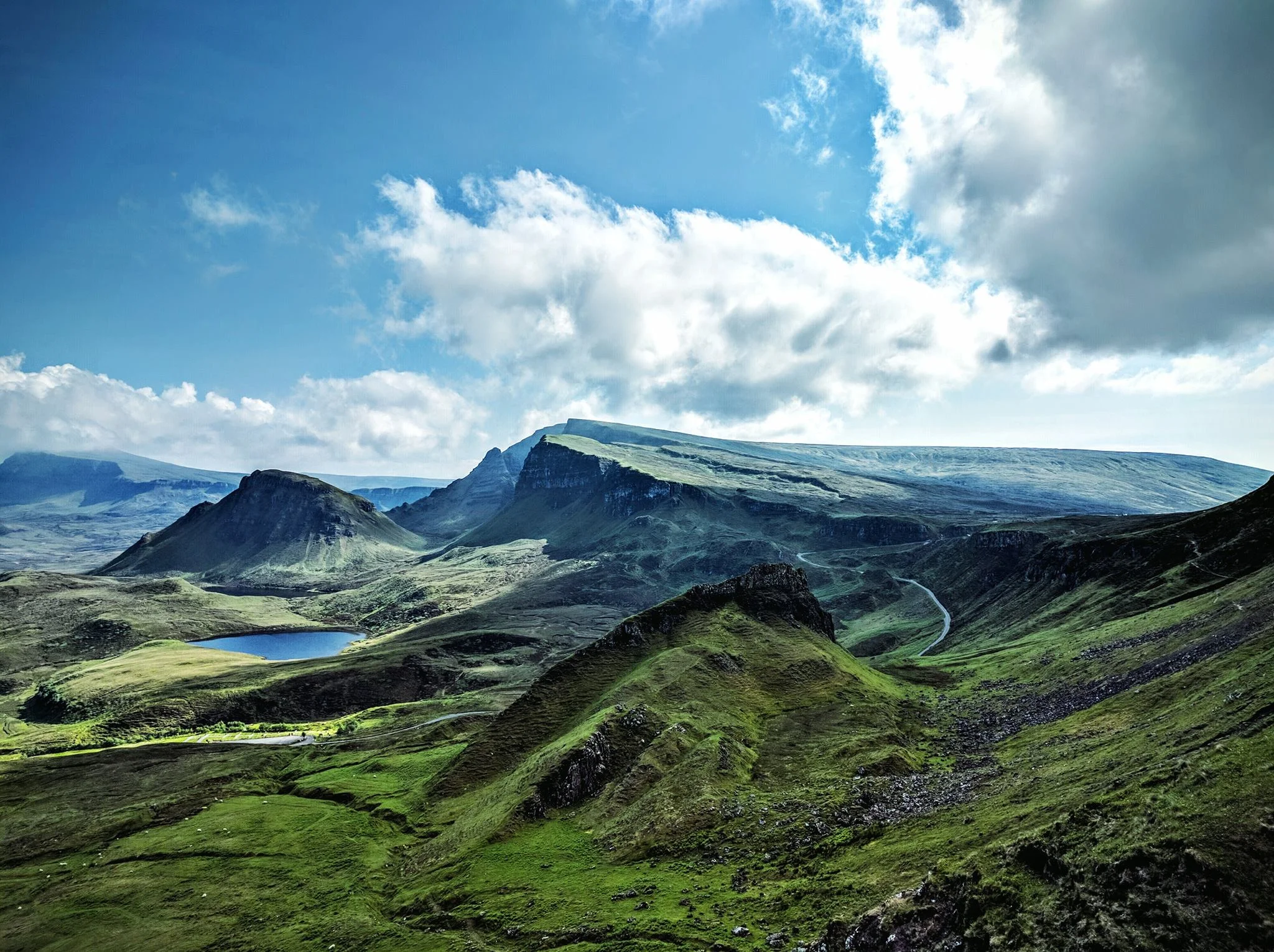 The dramatic Isle of Skye drenched in sunshine. Photo credit: Michael Weaver