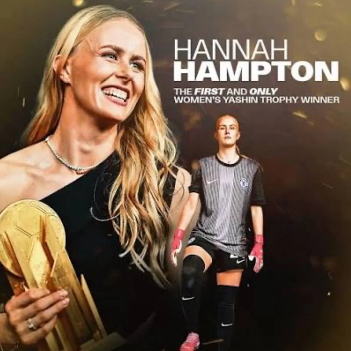 Congratulation to past client @_hannahhampton on winning the Yashin Trophy at this year&rsquo;s Ballon d&rsquo;Or in Paris! 🏆💫 Such a huge achievement and so well deserved 👏#ballondor #yashintrophy #womensfootball #hannahhampton