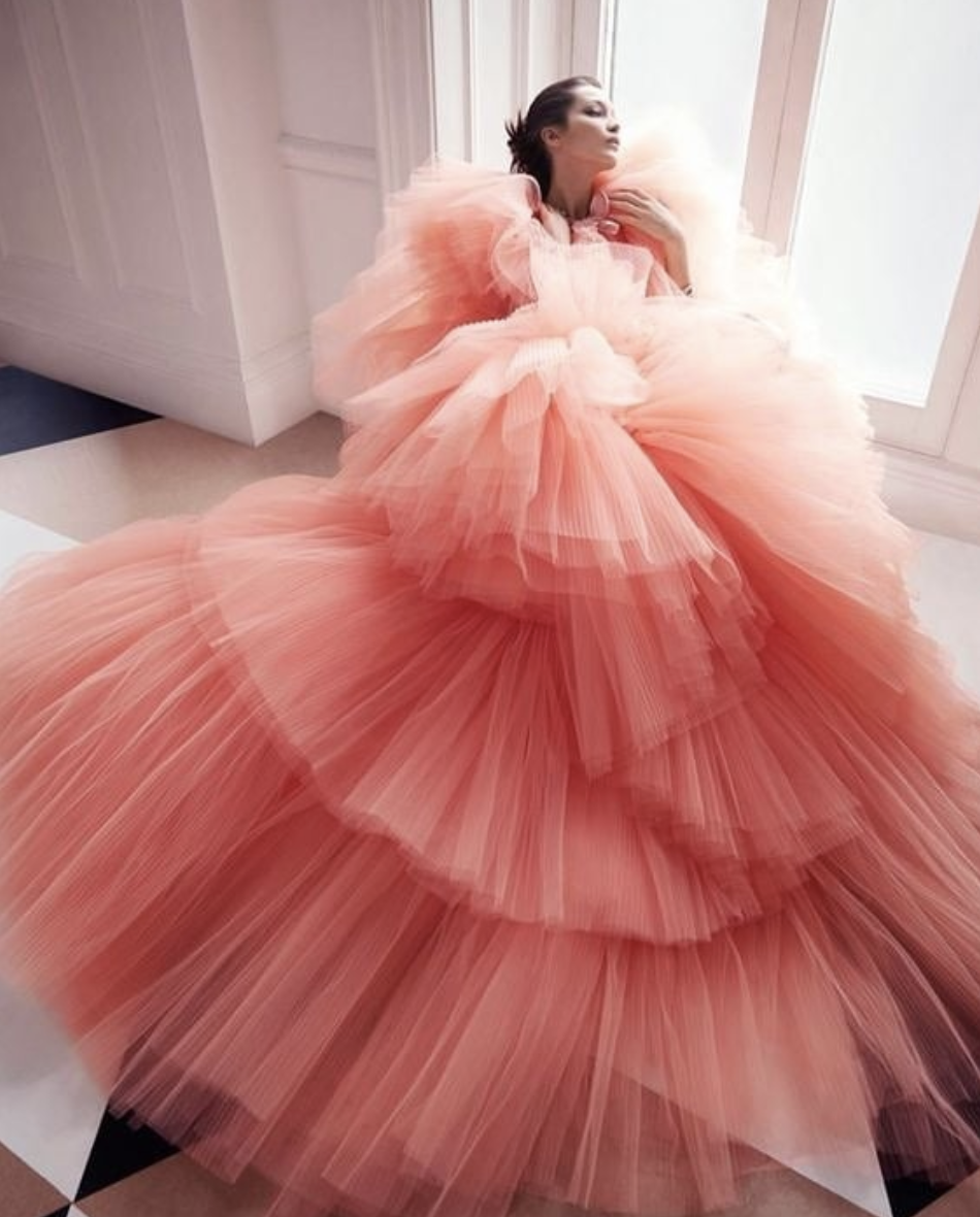 Bella Hadid in Giambattista Valli