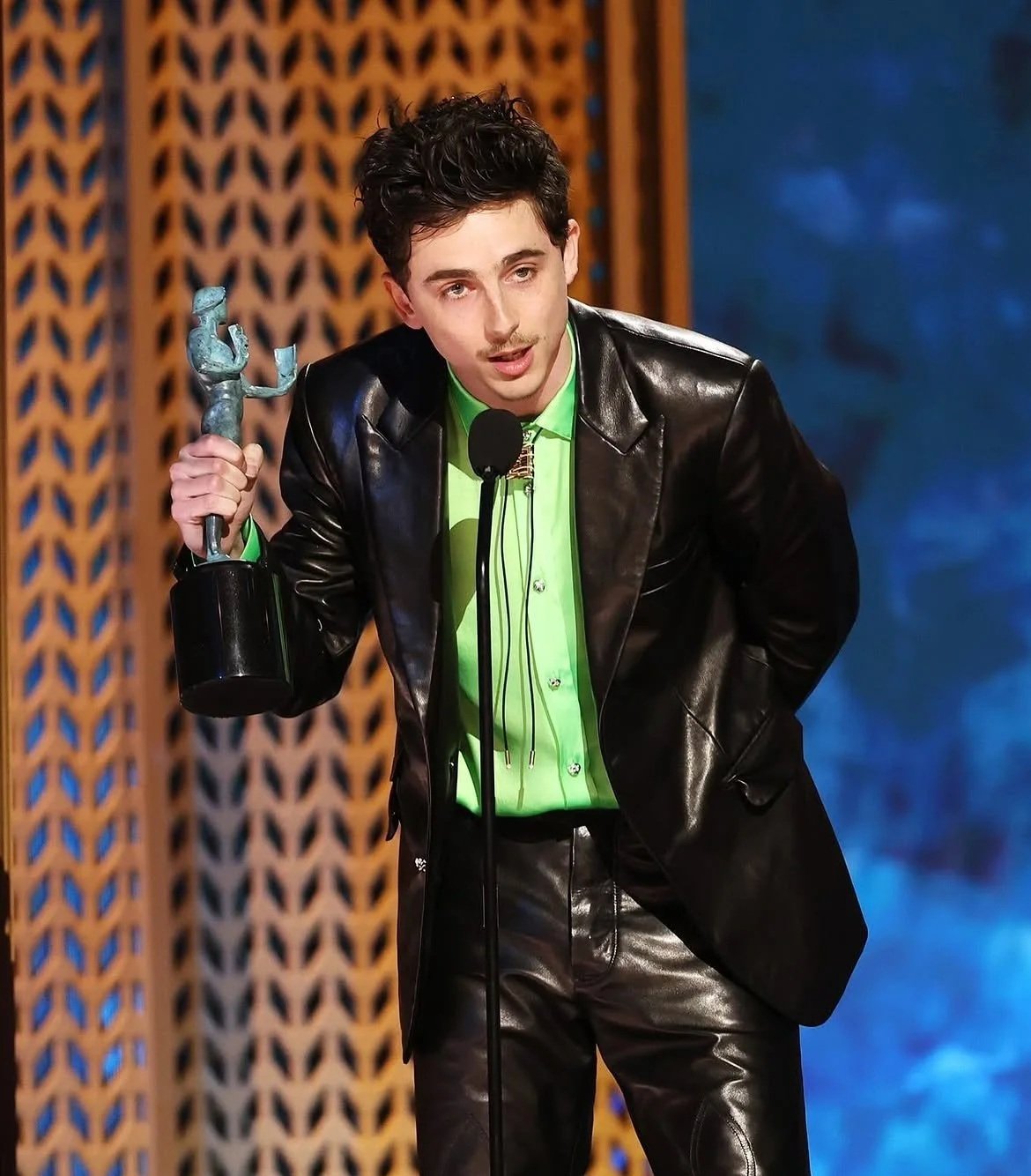 Timothée Chalamet accepting his SAG Award in 2026_Credit Timothée Chalamet and Instagram.jpg