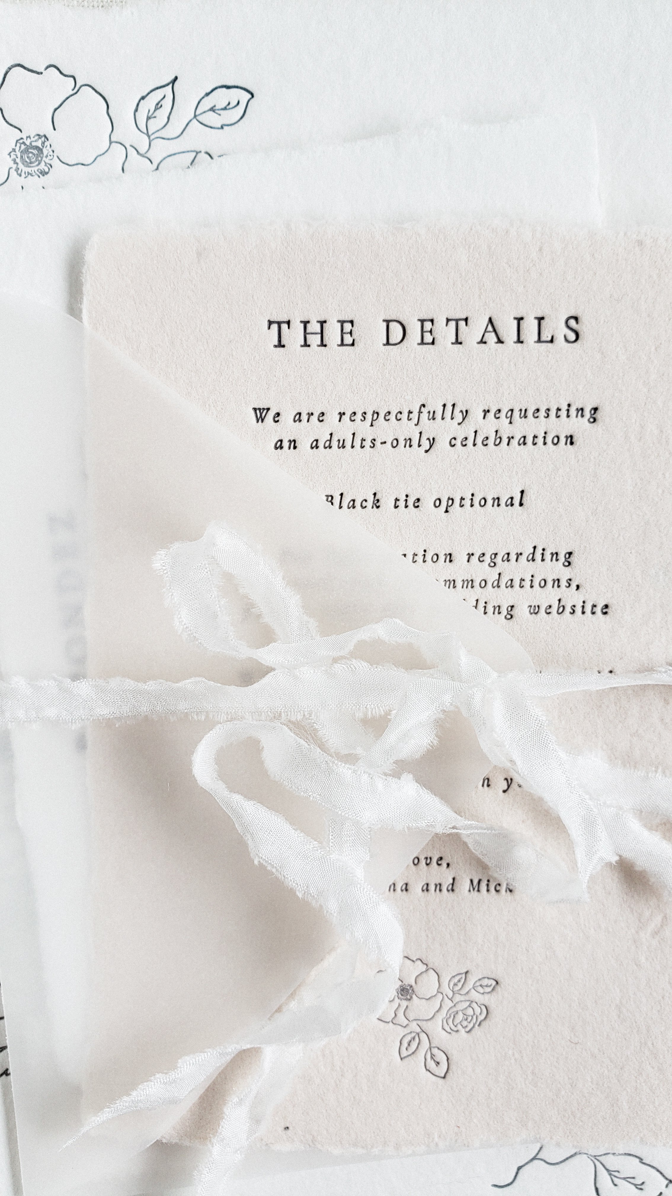 Custom Wedding Invitations on Handmade Paper | Details insert | California wedding invitations.jpg