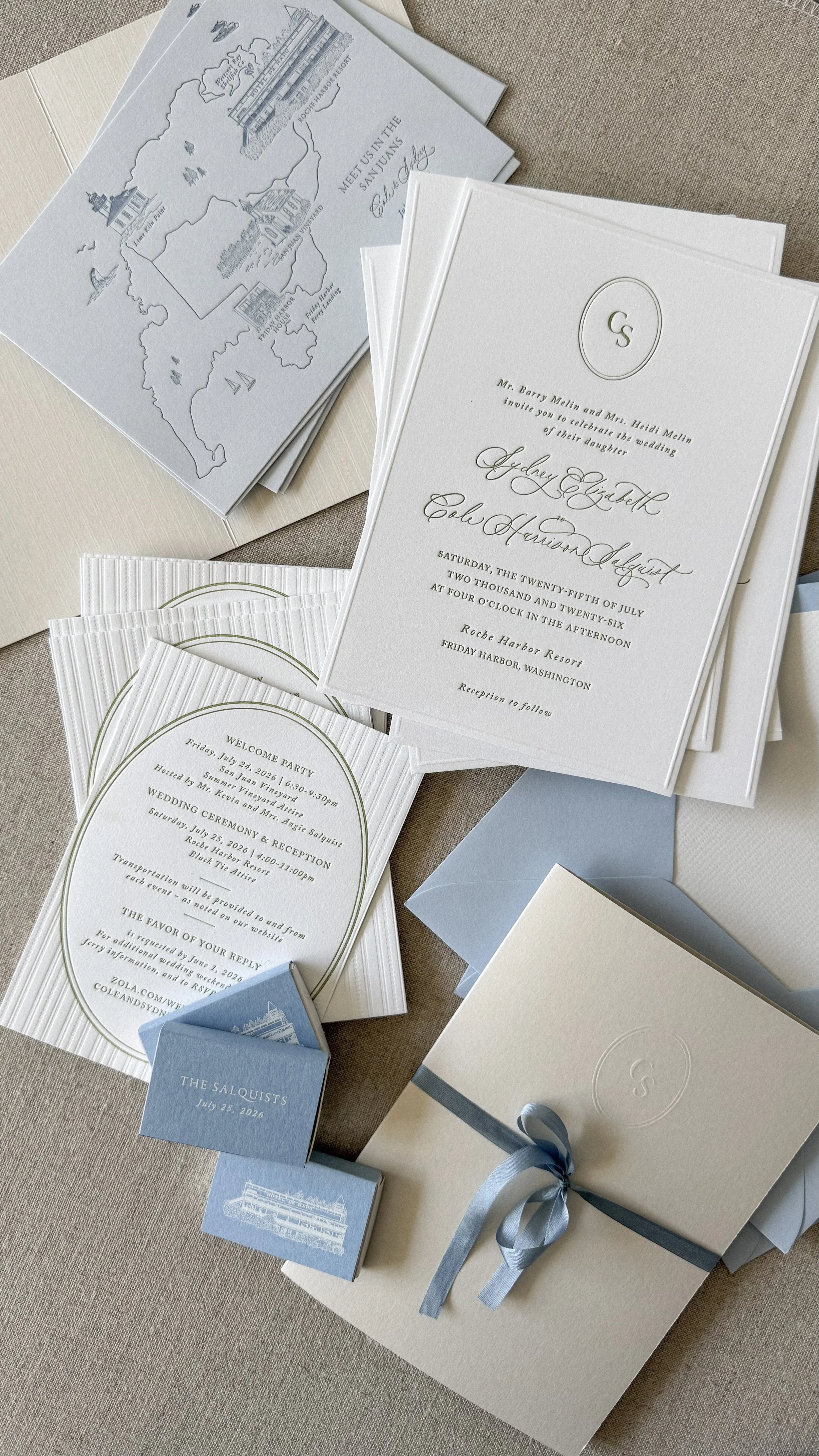 Coastal Invitations for S&C's Wedding Weekend in Roche Harbor | Custom Wedding Invitations | Krisanna Elizabeth Co.jpg