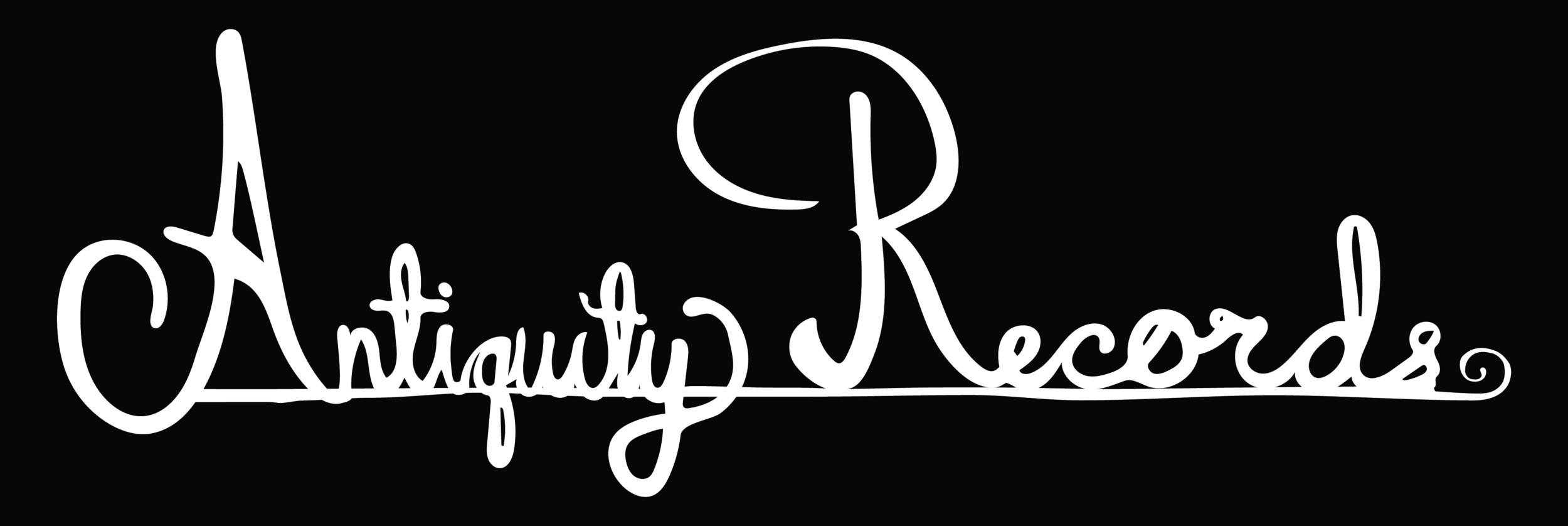 antiquity records identity system logo on black