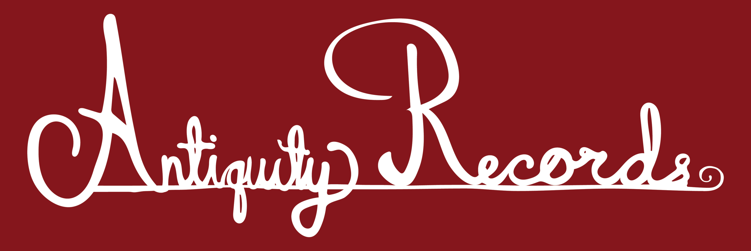 antiquity records identity system logo on red