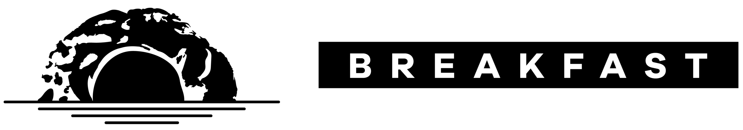 the 4our design breakfast identity logo horizontal black