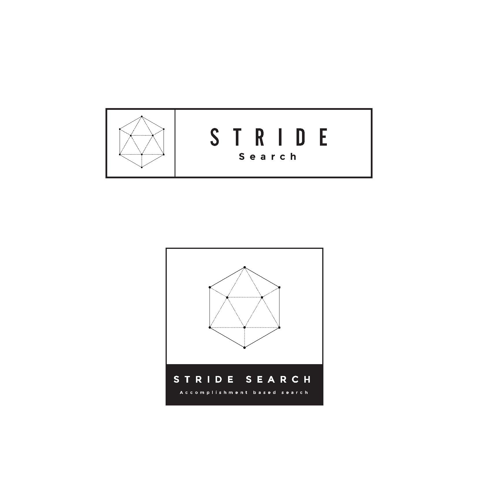 stride search concept 6 geometric logo art