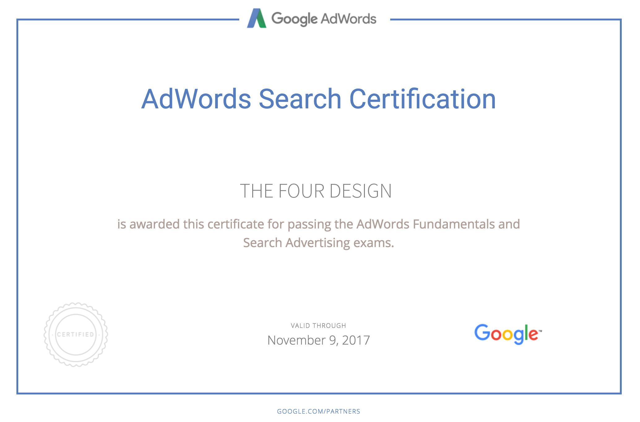 Google Adwords Certification