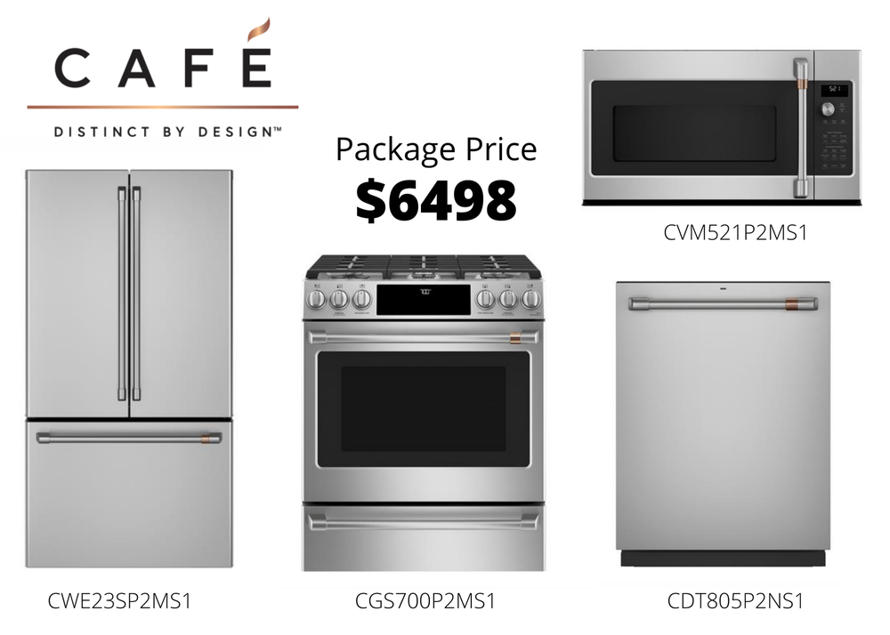 Package Cafe1 Cafe Appliances Piece Appliance Package With Gas Range