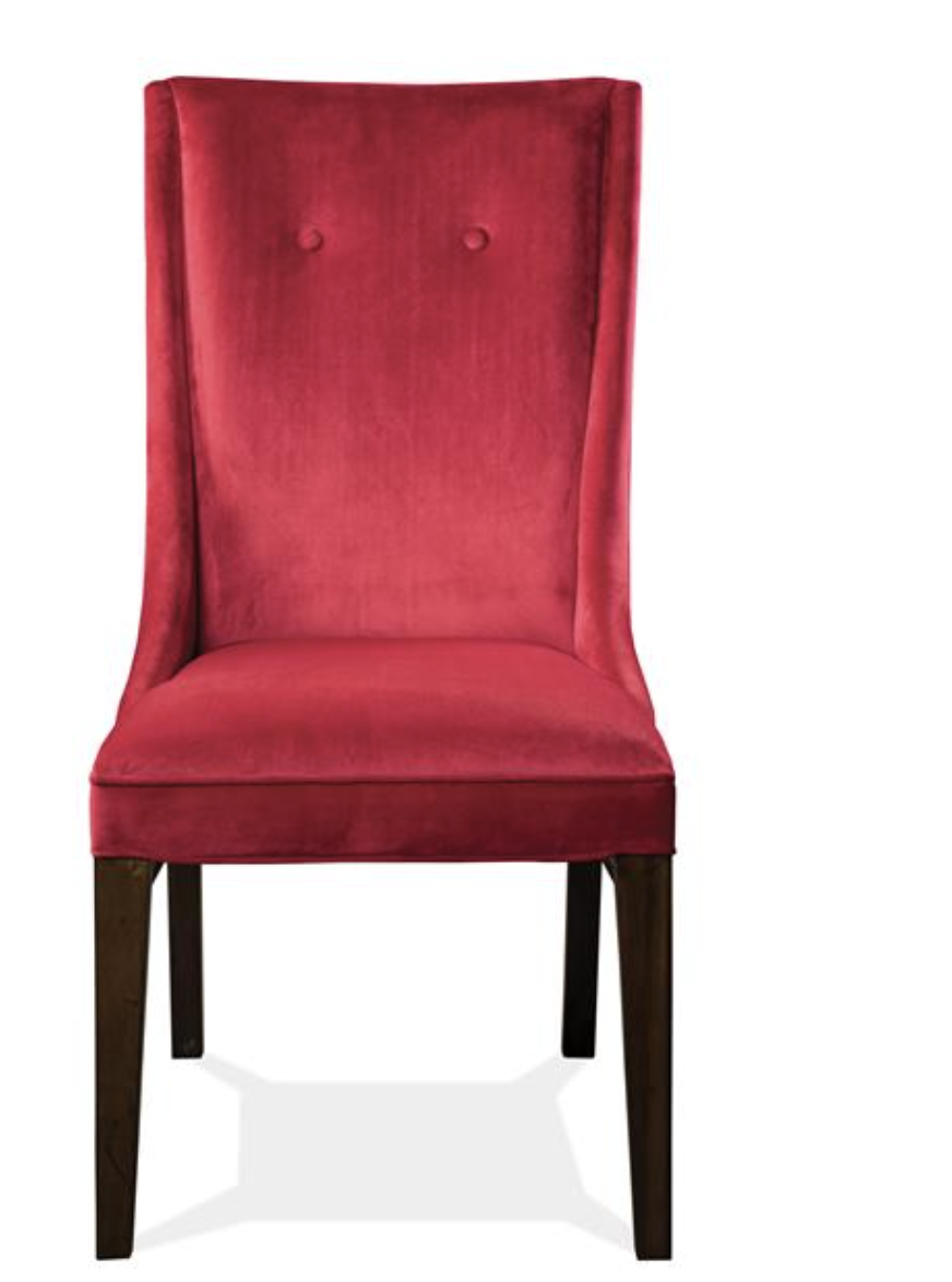 RIVERSIDE MIX-N-MATCH CHAIRS RED VELVET SIDE CHAIR