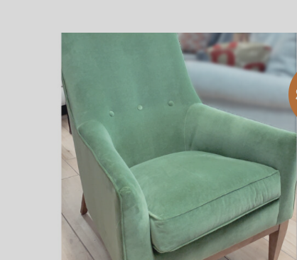 Velvet Green Thatcher Chair