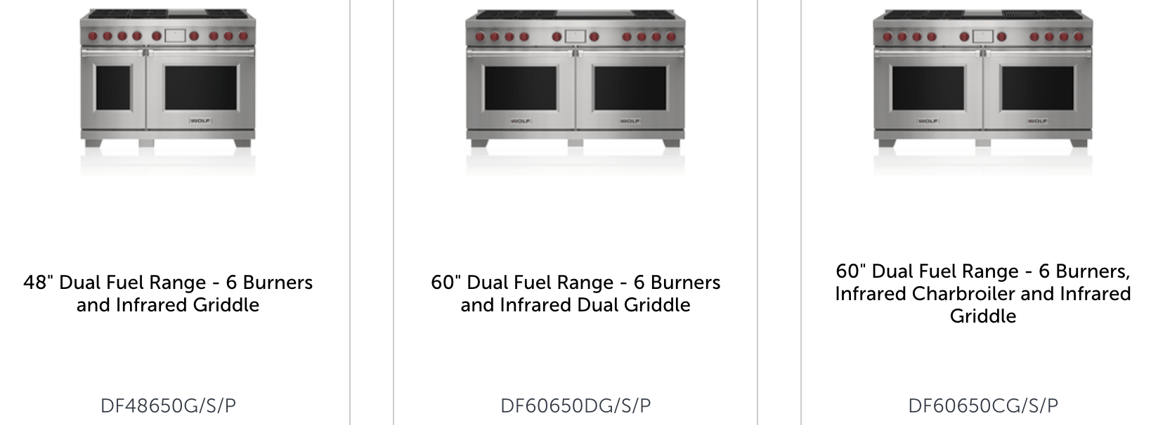DF48650GSP by Wolf - 48 Dual Fuel Range - 6 Burners and Infrared