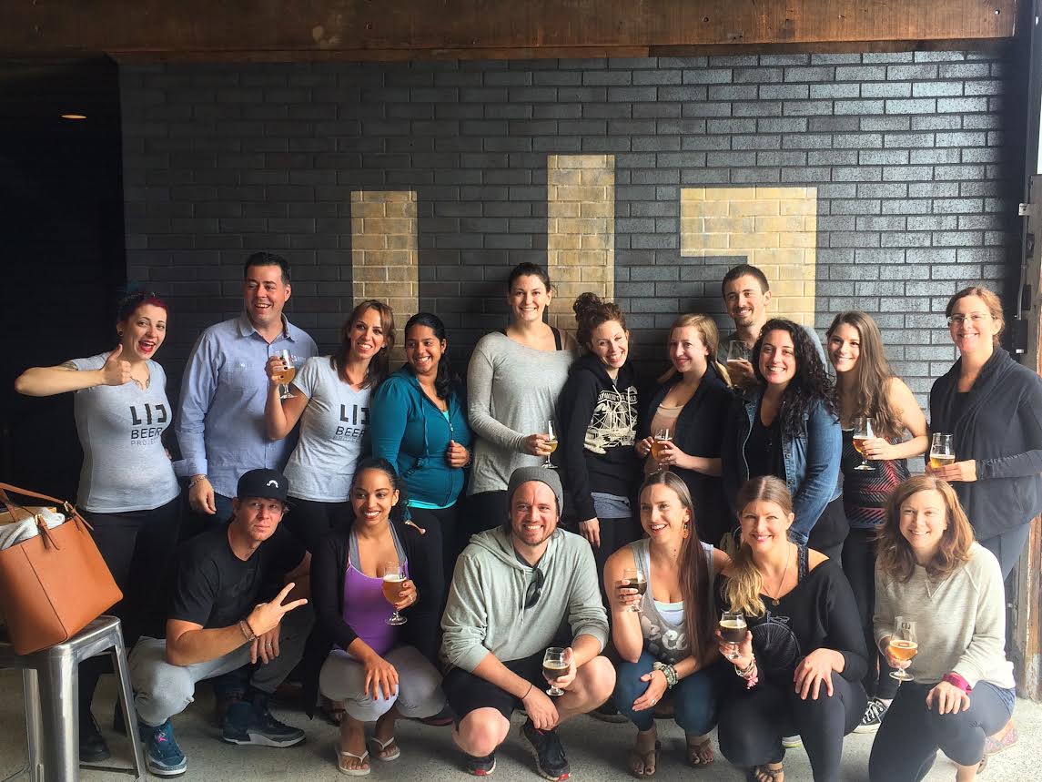 The Beer Yogis. United by Yoga and Beer. Beer Yoga gatherings, hosted by Mikki Trowbridge and Melissa Klimo-Major, across the United States. 