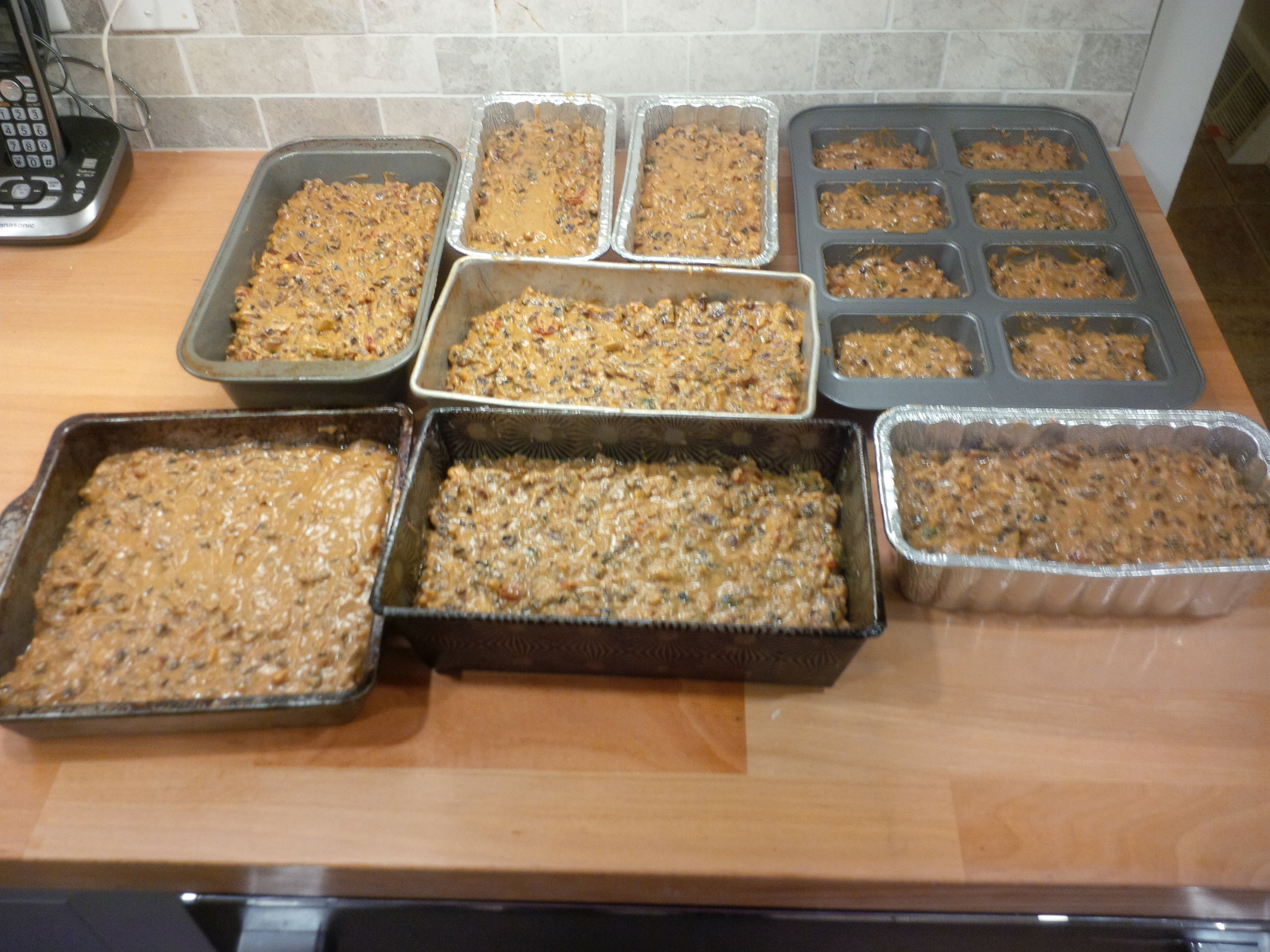 Before baking. I covered them with tea towels and left them on the counter overnight.