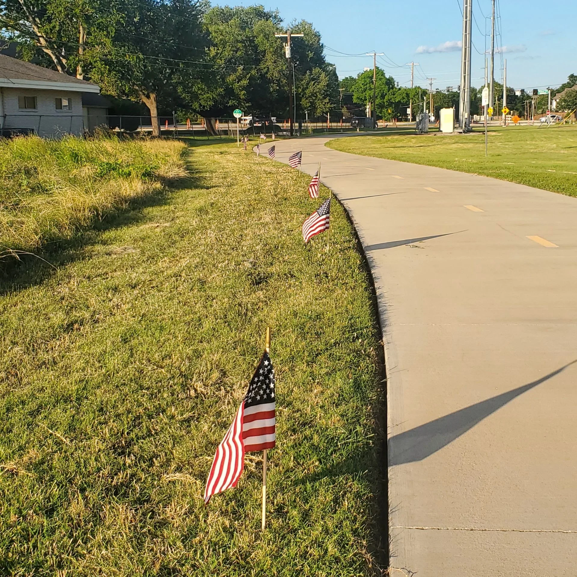 Flags for the 4th of July Along the Trail