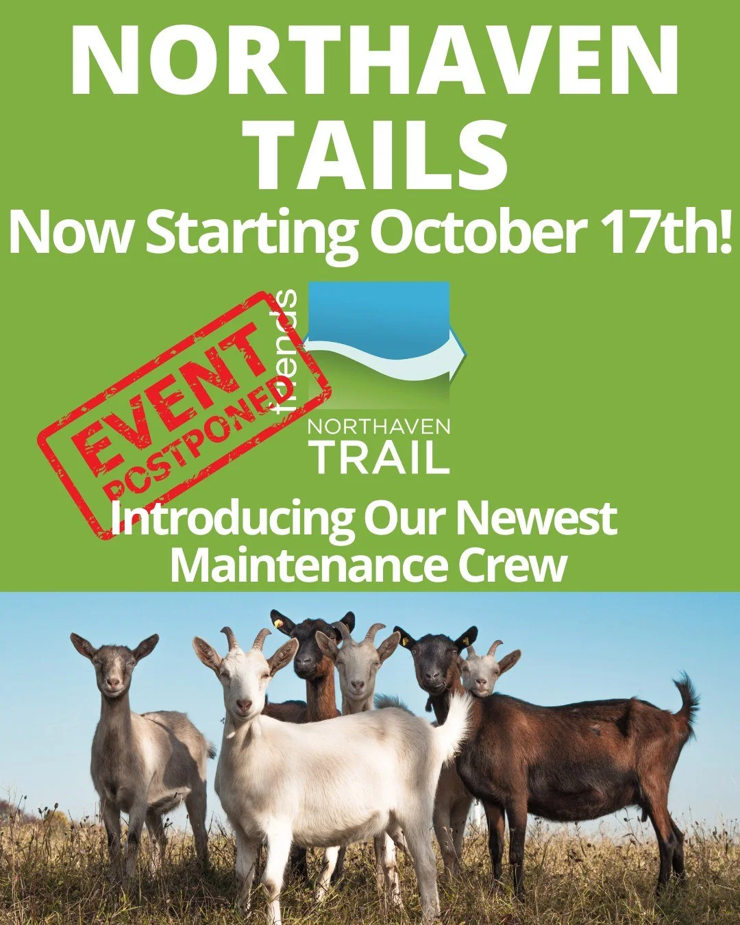 The goats & sheep are moving slower than anticipated on their other jobs, so they're going to be arriving later on the trail. Not to worry, they'll still have lots of eating to do once they do get here! Keep up to date on our website (link in bio