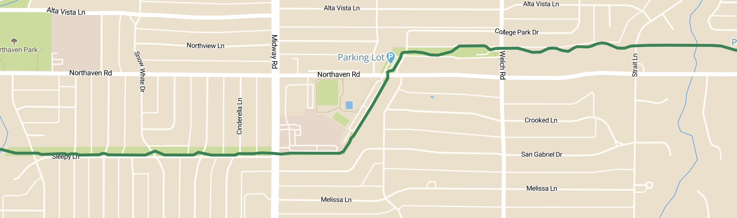 Northaven Trail Semones YMCA Access Point Map
