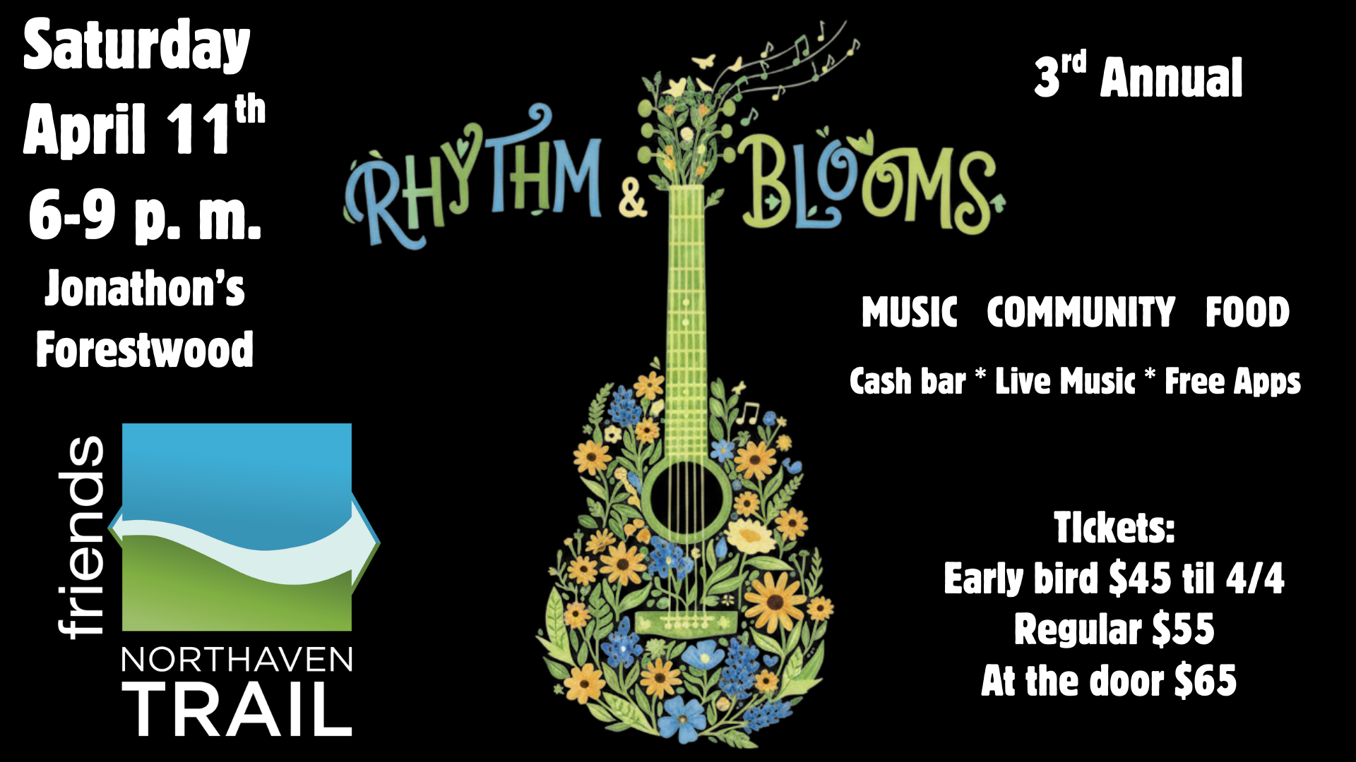 Rhythm and Blooms April 11th 2026 — Friends of Northaven Trail