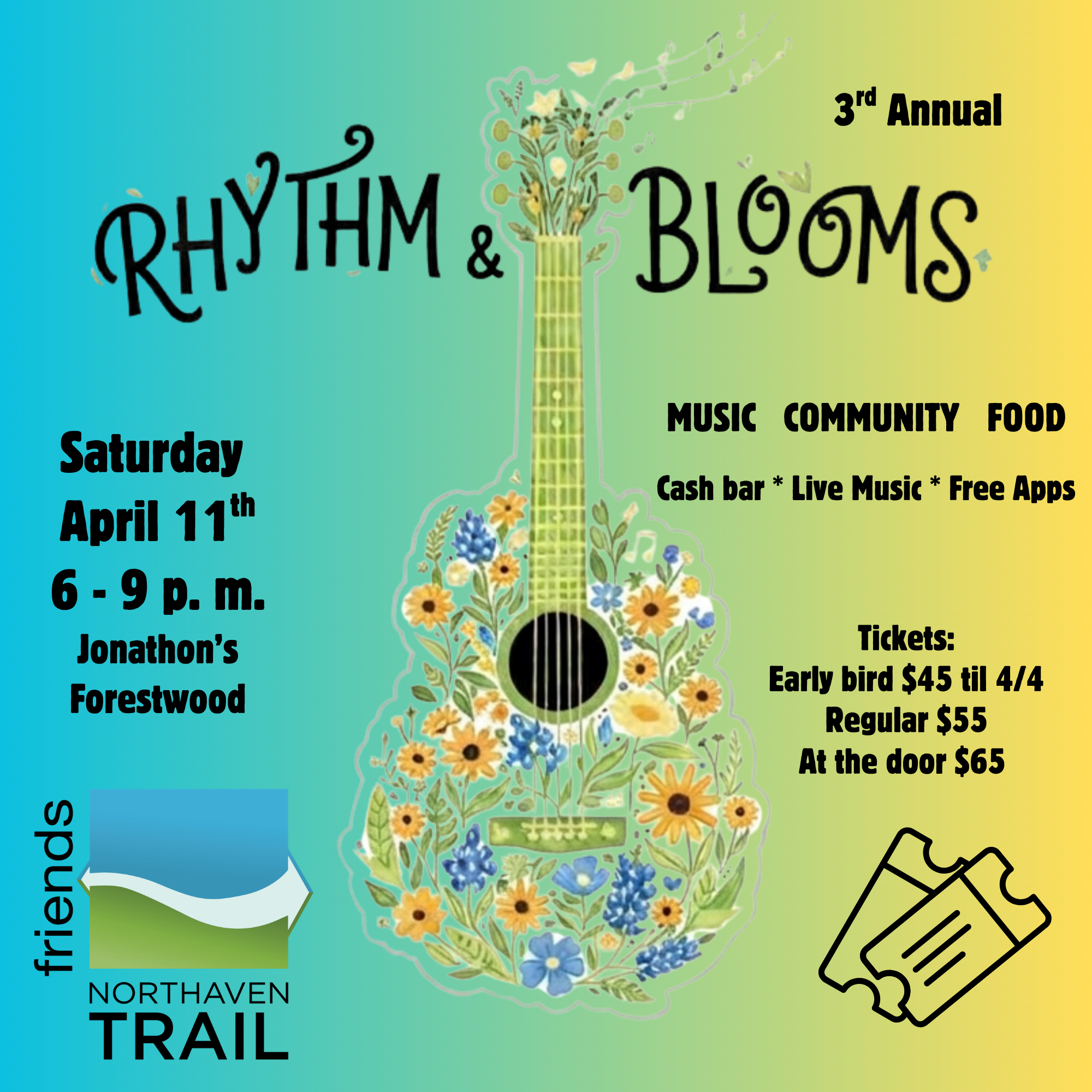 April Rhythm Rhythm and Blooms April 11th 2026 — Friends of Northaven Trail