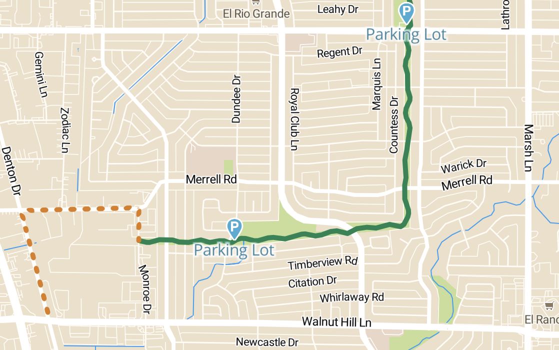 Northaven Trail Webb Chapel Access Point Map