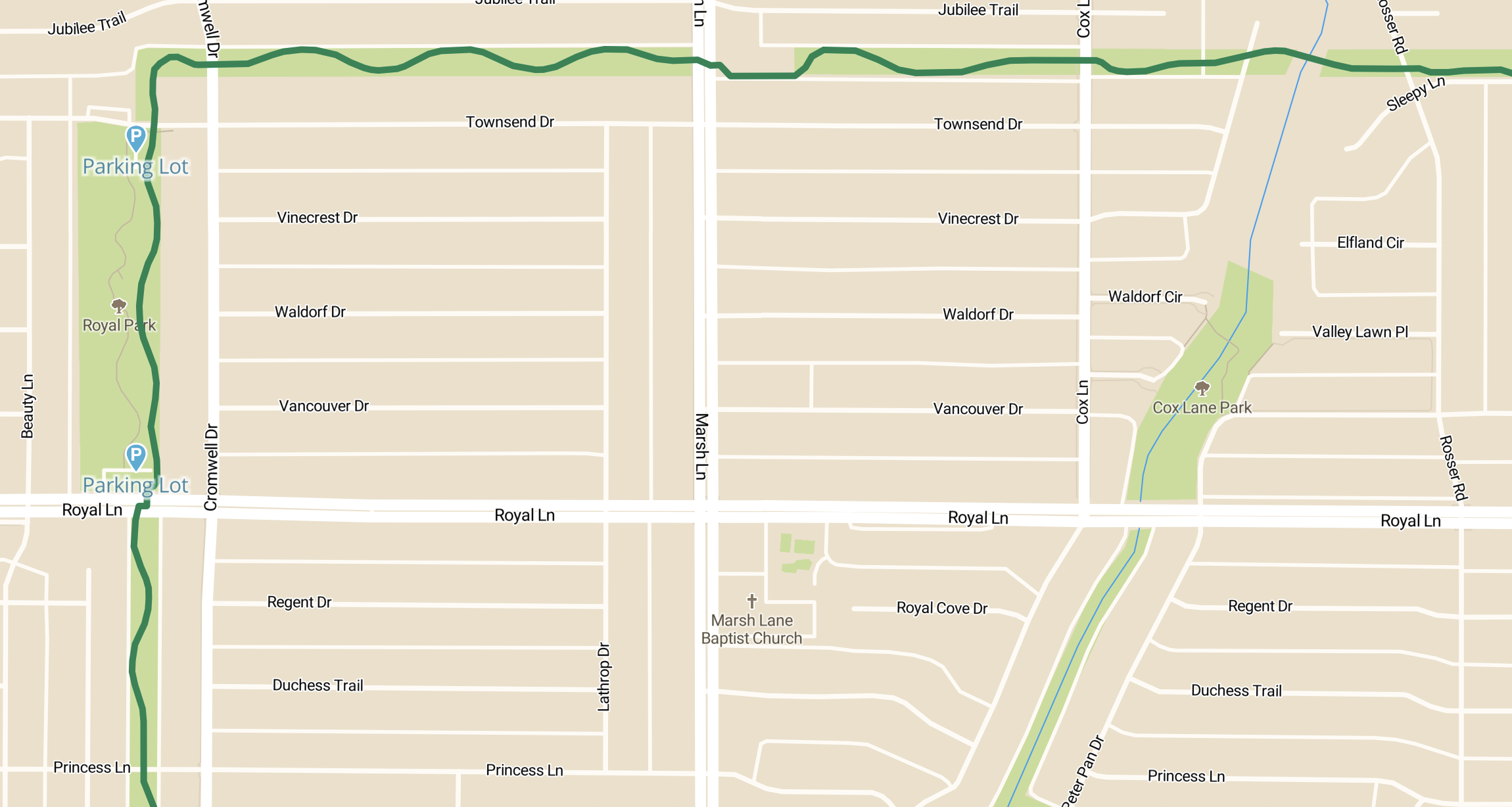 Northaven Trail Royal Park Access Point Map