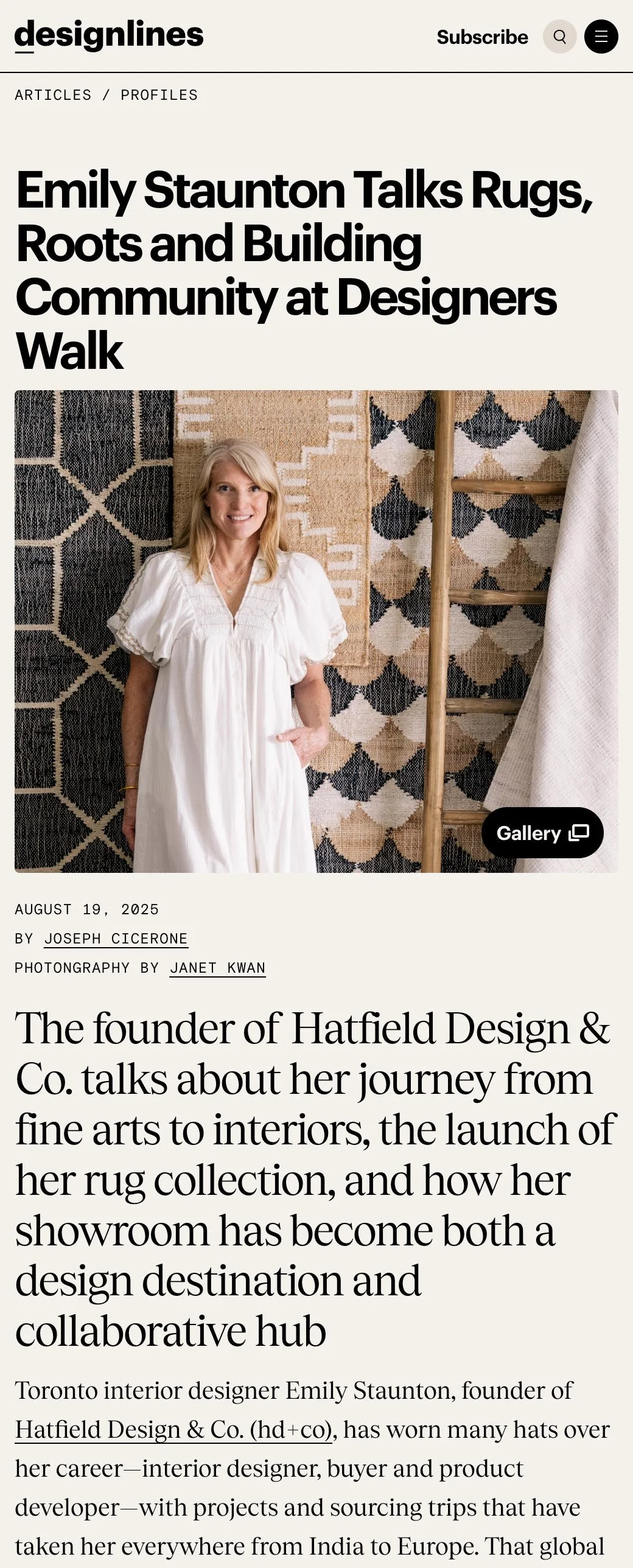 Featured: Designlines Magazine x Emily Staunton (HD+CO)