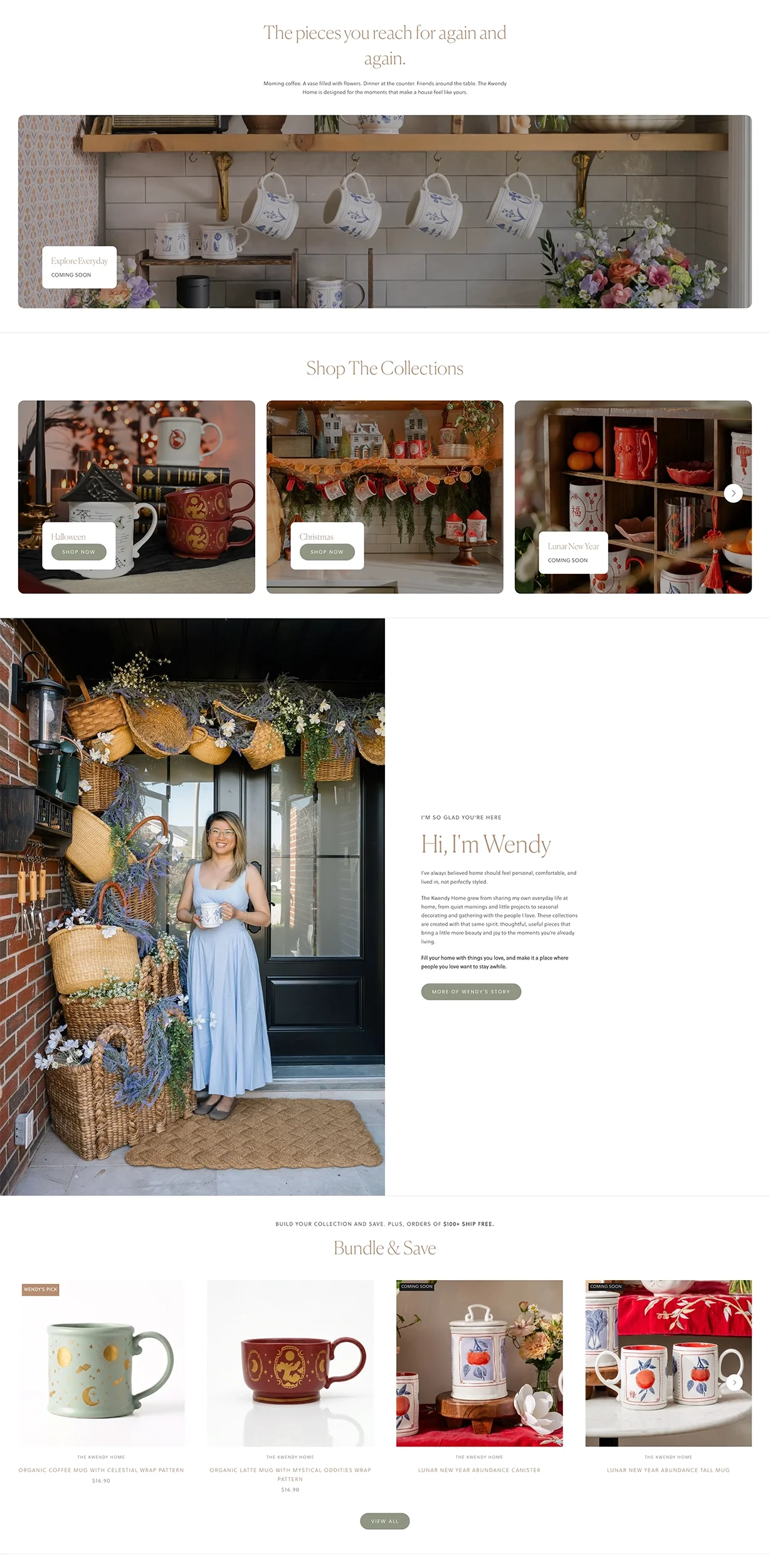 A screenshot of Magenta Inc. x The Kwendy Home's collection and online shop