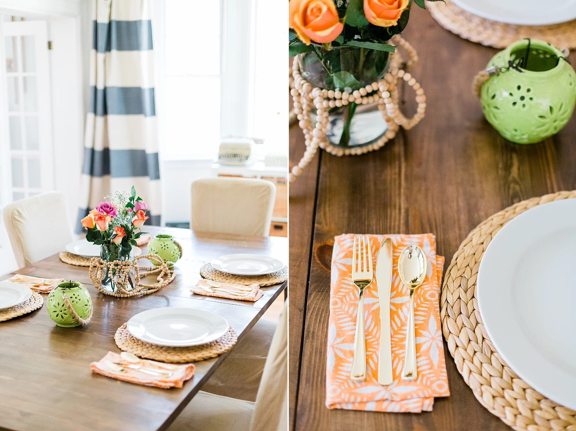 Dining Room Table Decor - New Hampshire Home - Madison Rae Photography