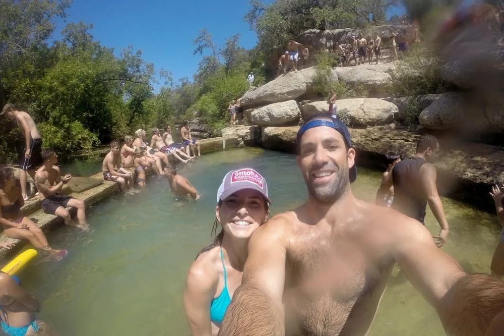summer swimming at blue hole and jacob's well 