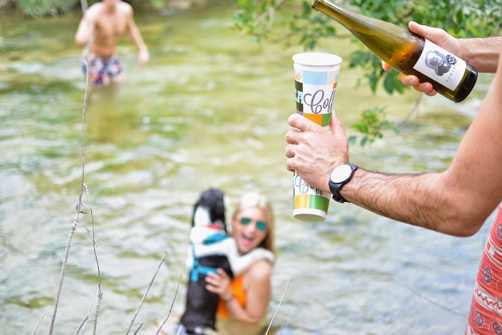 swimming and picnicking at the greenbelt