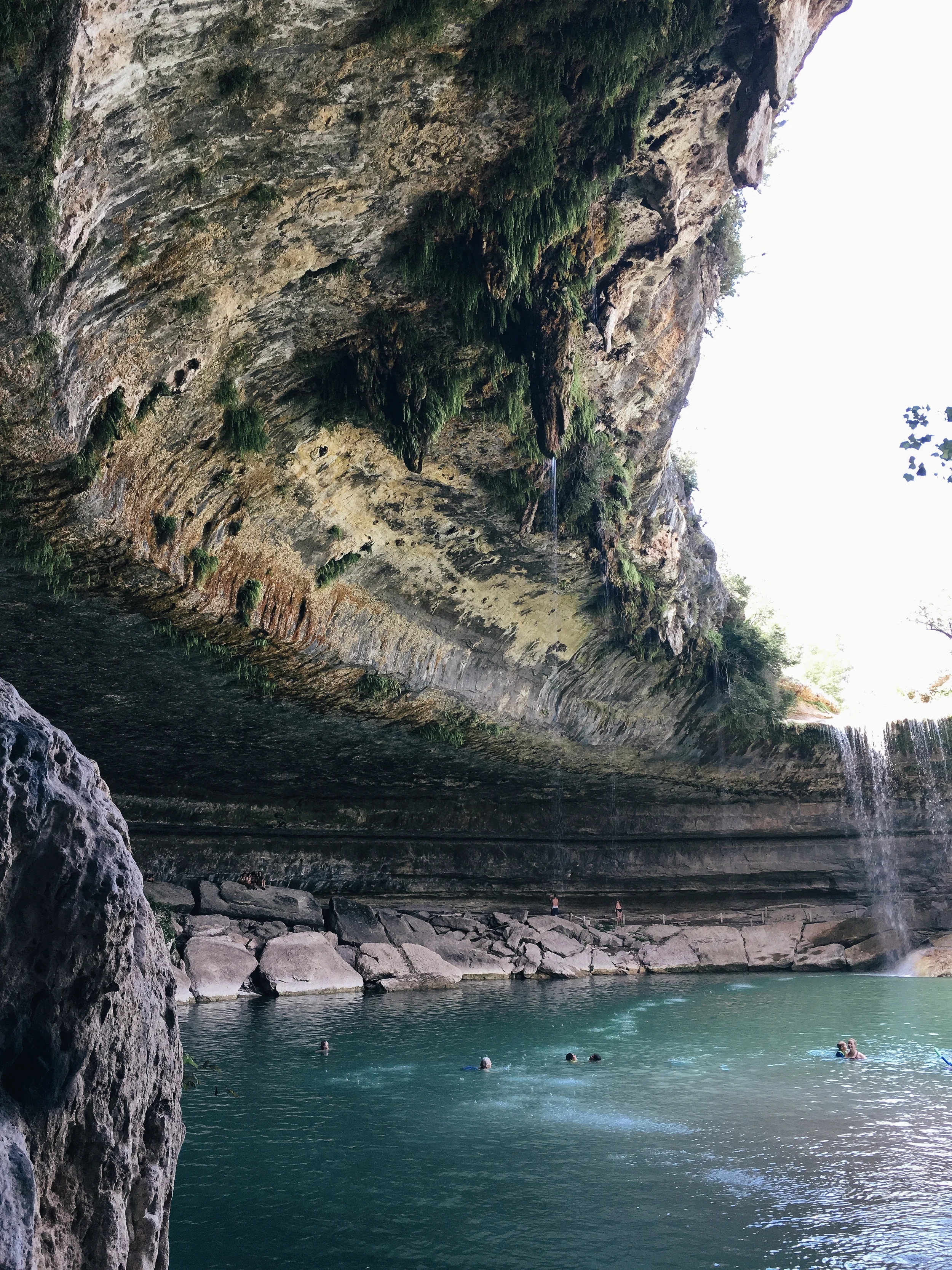 a peaceful morning at hamilton pool, austin