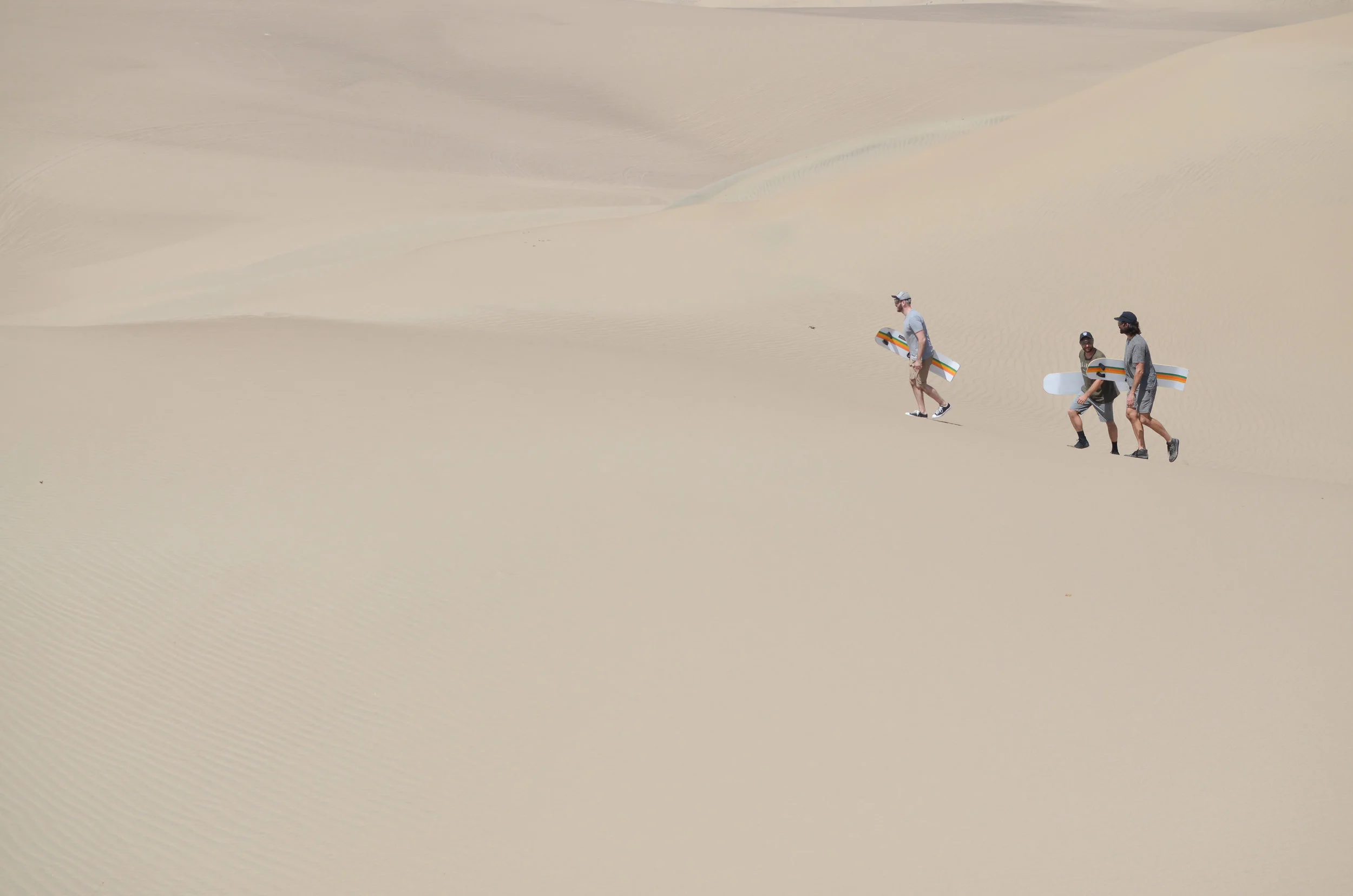 sandboarding in the peruvian desert, huacachina