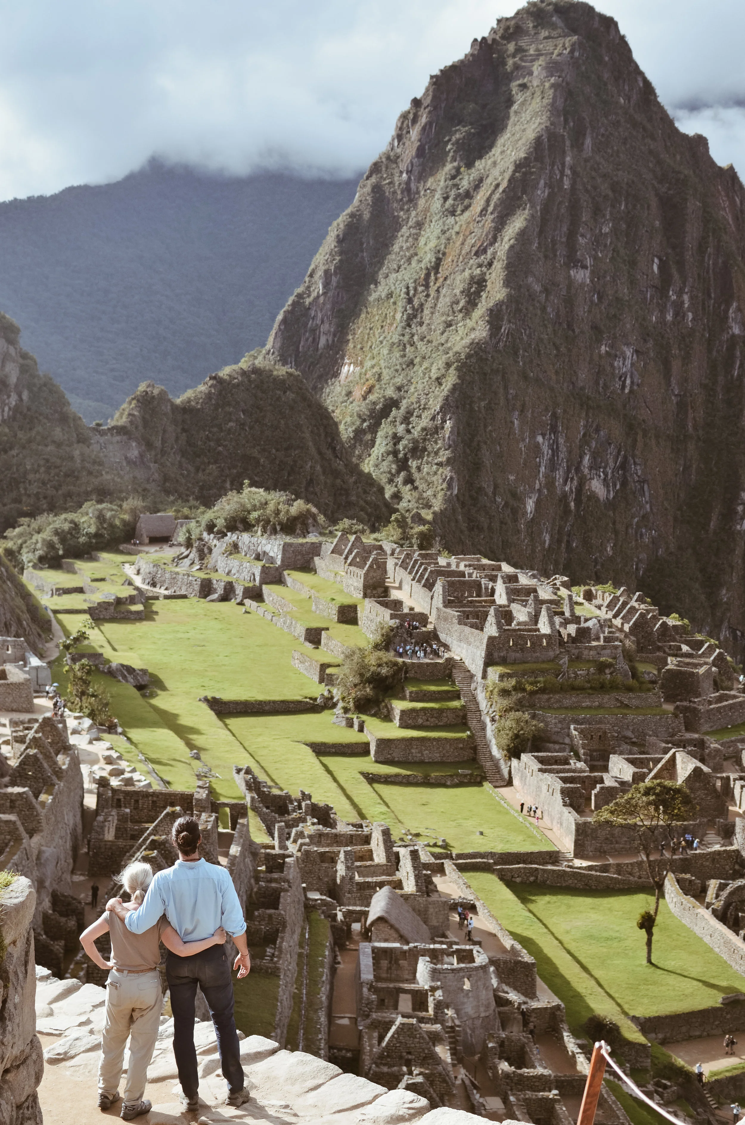 trekking to the sun gate at machu picchu
