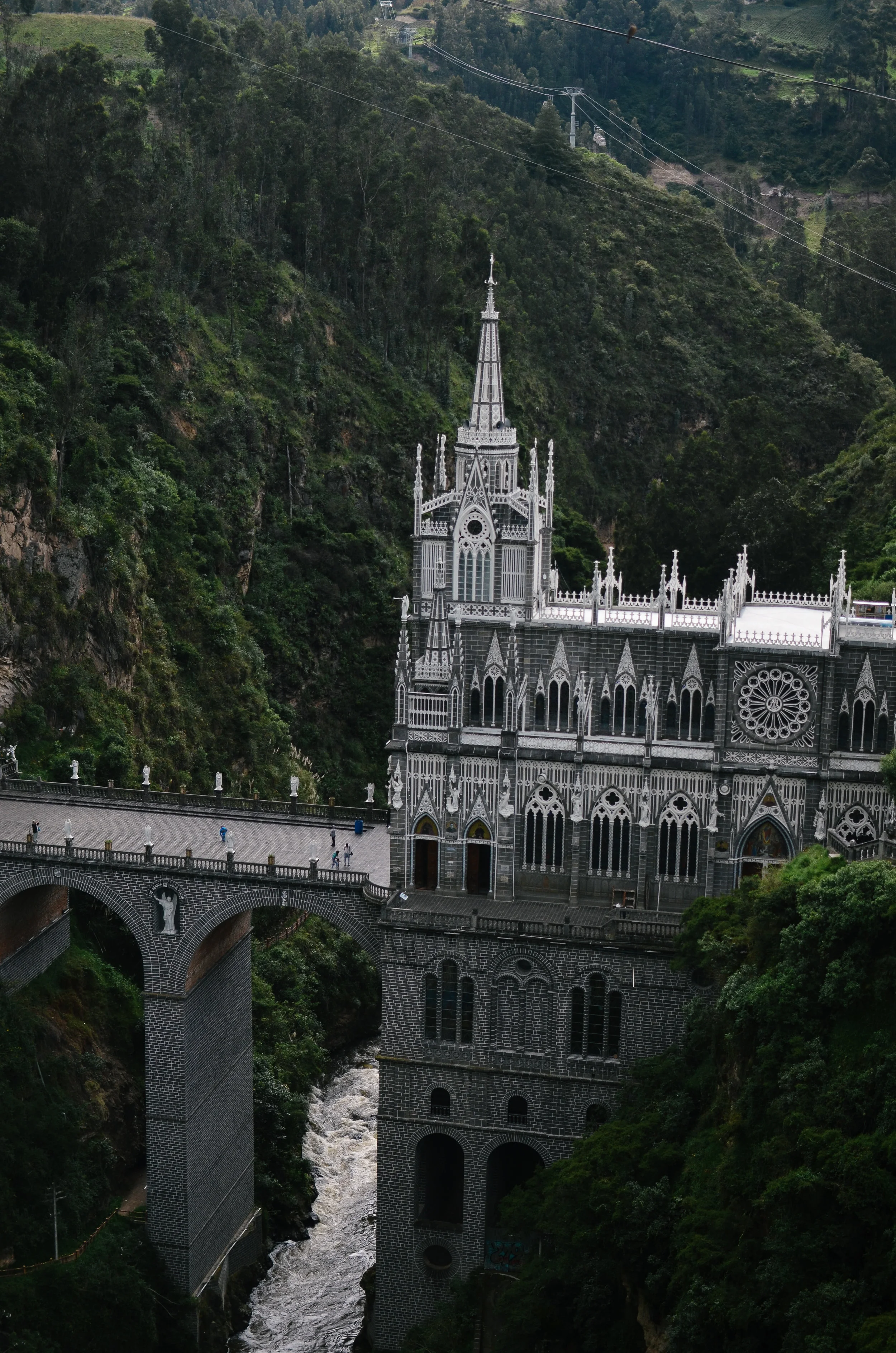 driving from ecuador to colombia | las lajas sanctuary 