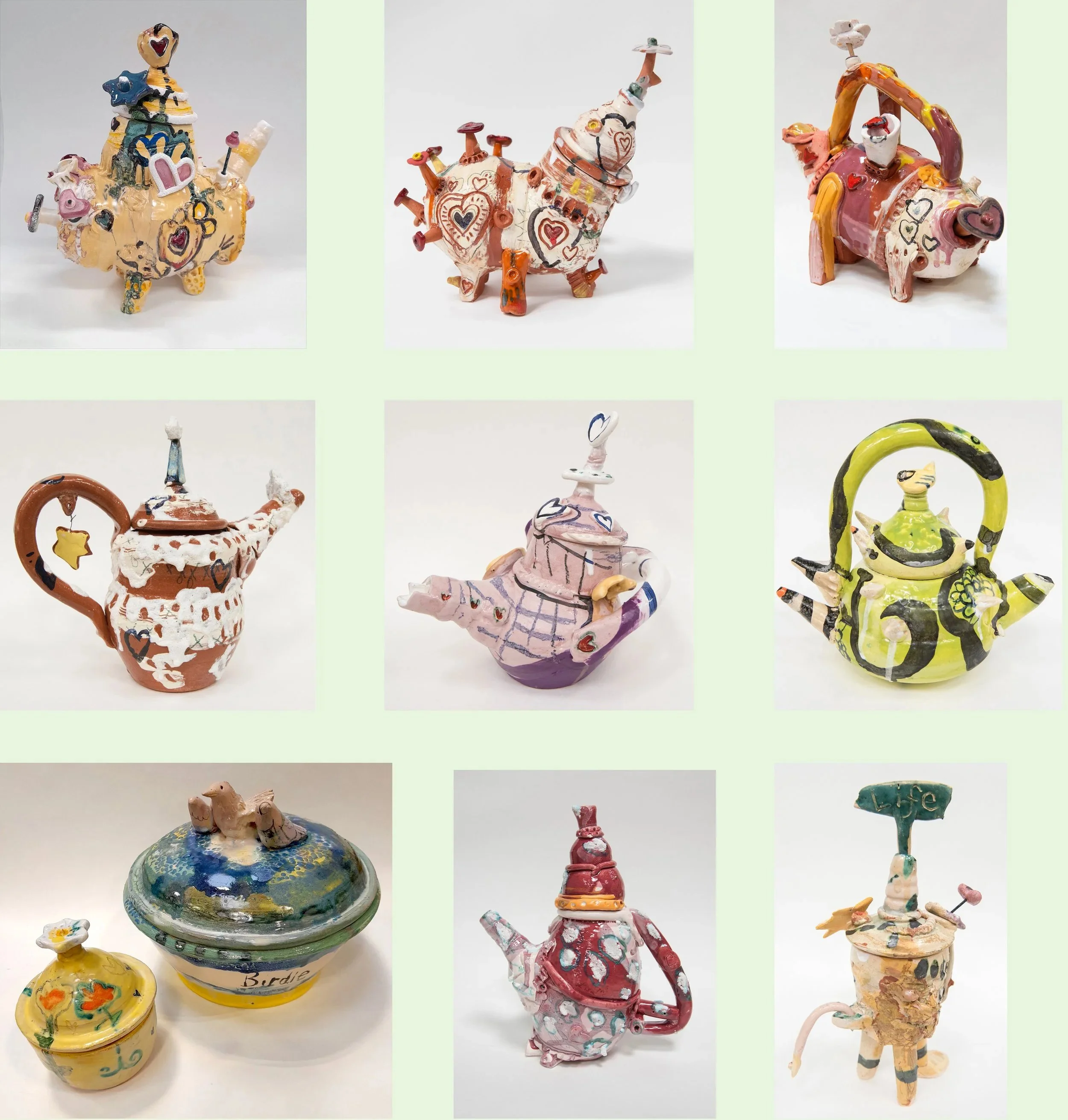   Teapots, jars, and casserole,  2022-2025 