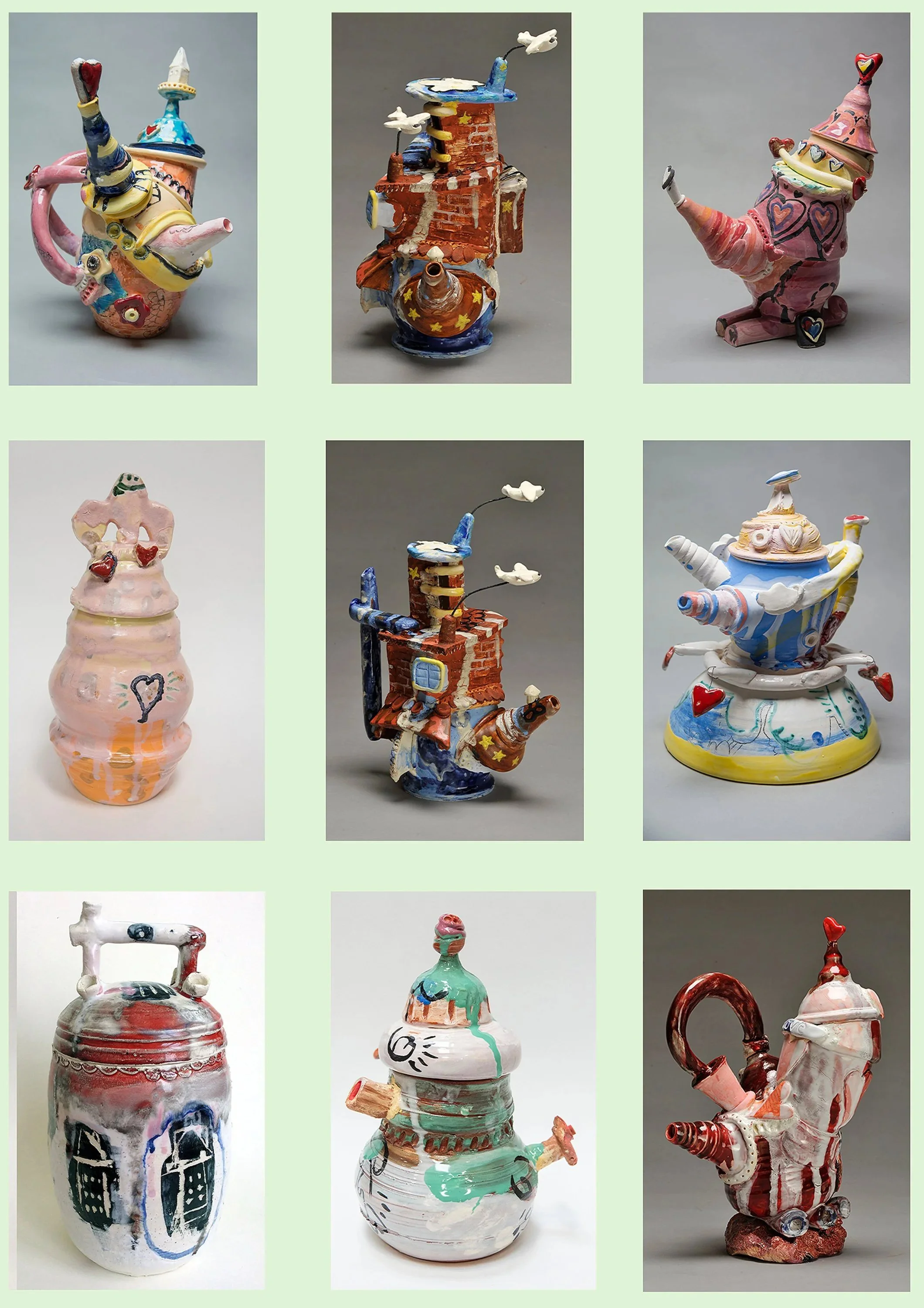   More teapots and jars  