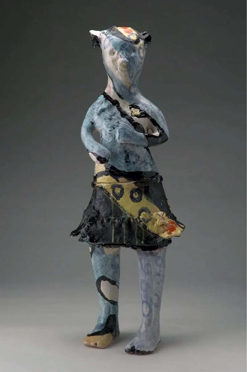   “Girl”  (2005) ceramic.  29” X 10” X 7.5" 