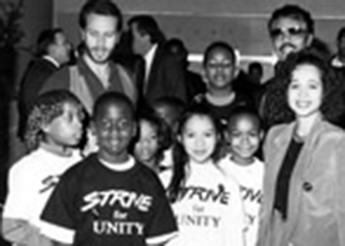 Jim (bearded) with kids in 1990