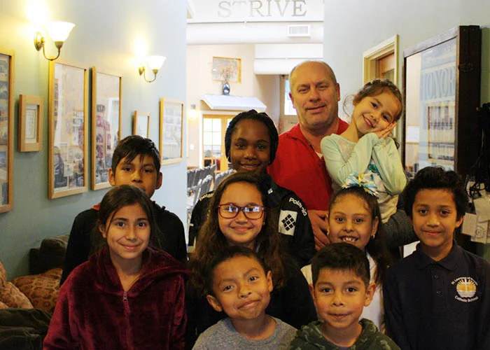 Jim (balding) with kids in 2019