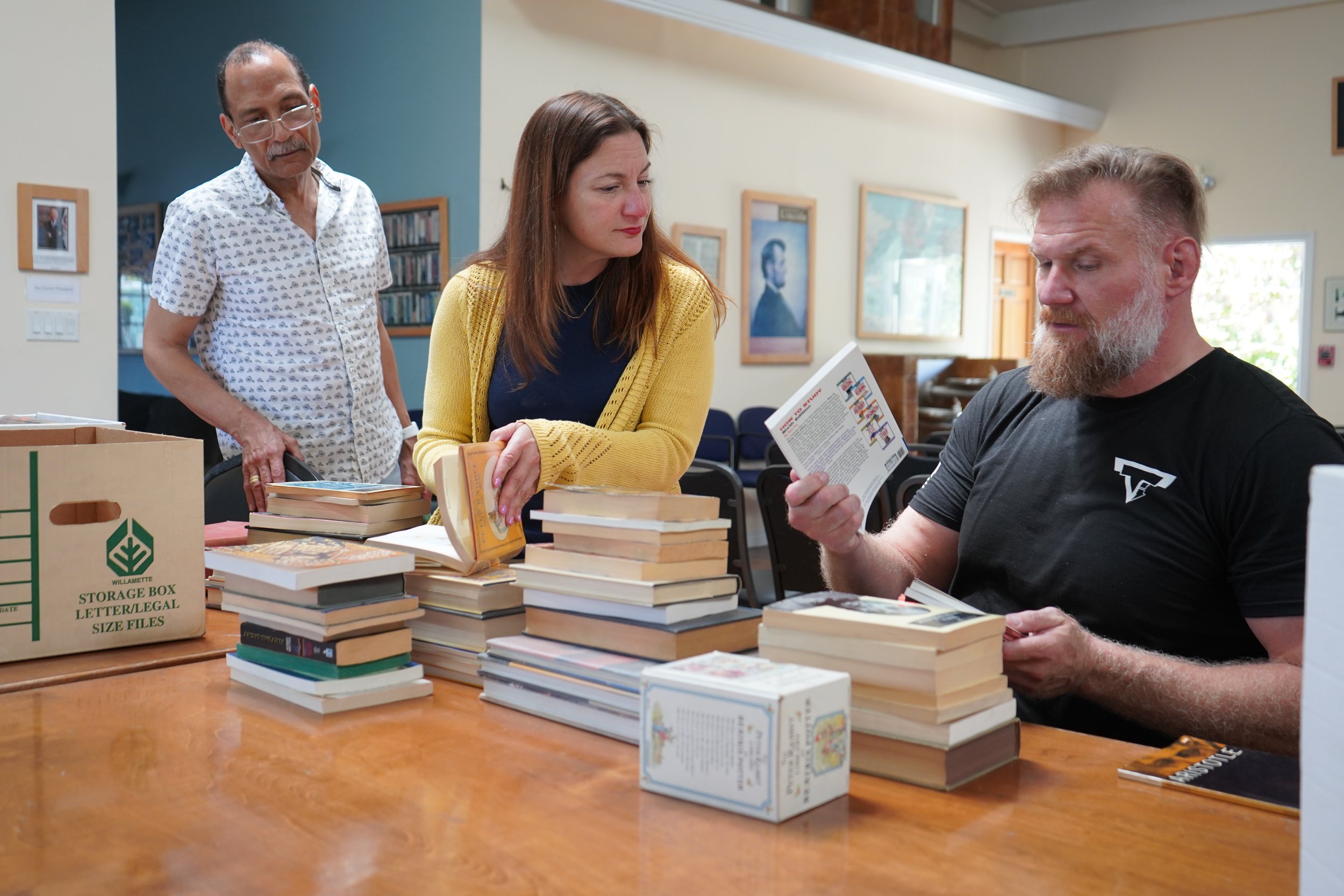 MMA athlete and scholar Josh Barnett donating a batch of his favorite books.