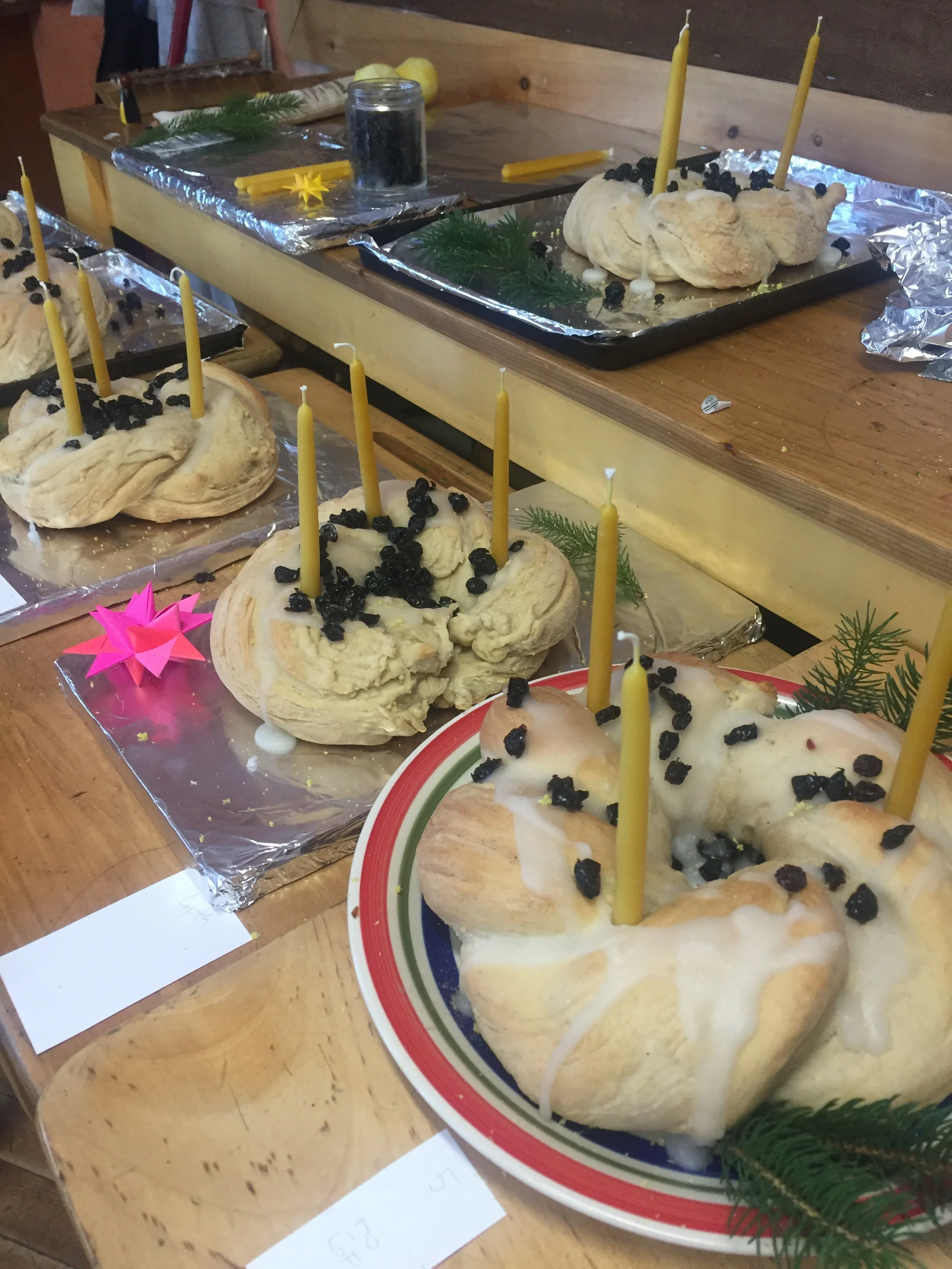Class 2/3 Shared Santa Lucia Bread (recipe here!) and Song with Entire School
