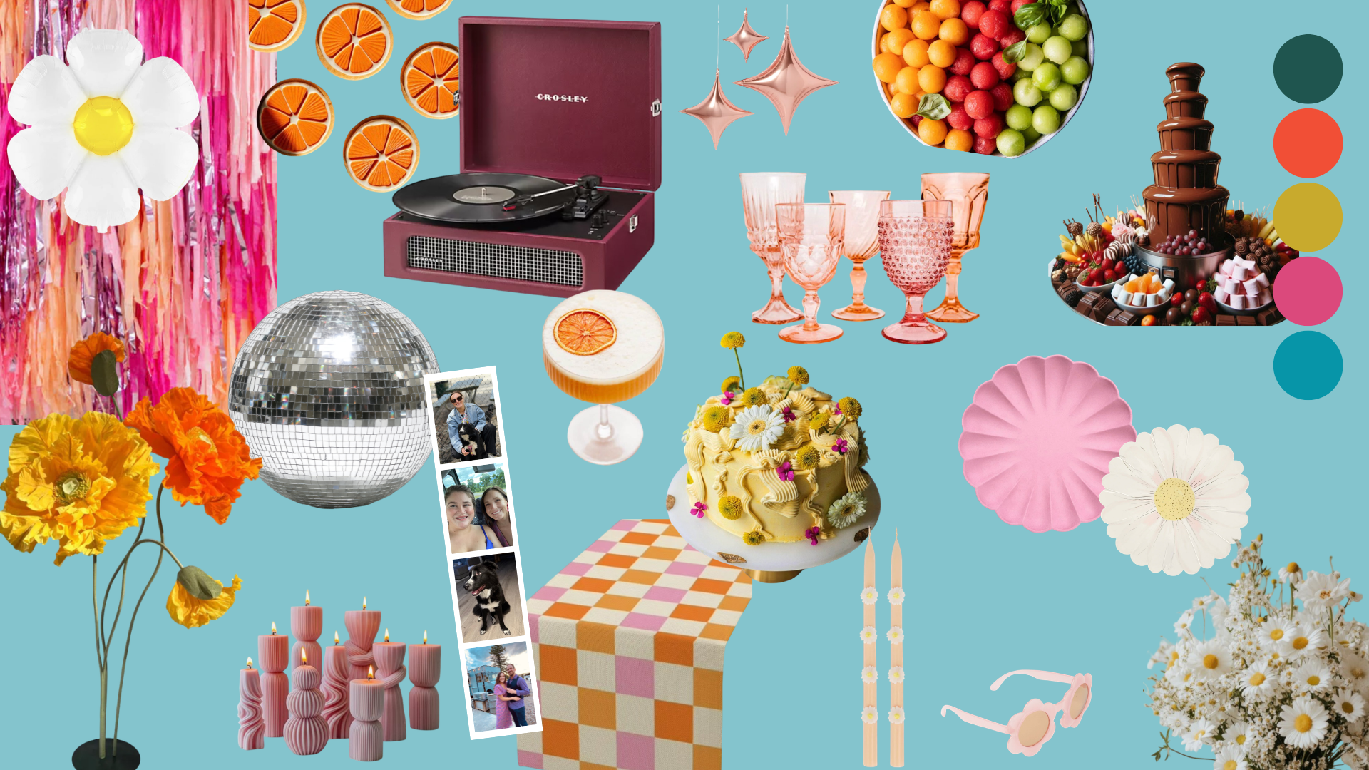 Groovy bridal shower