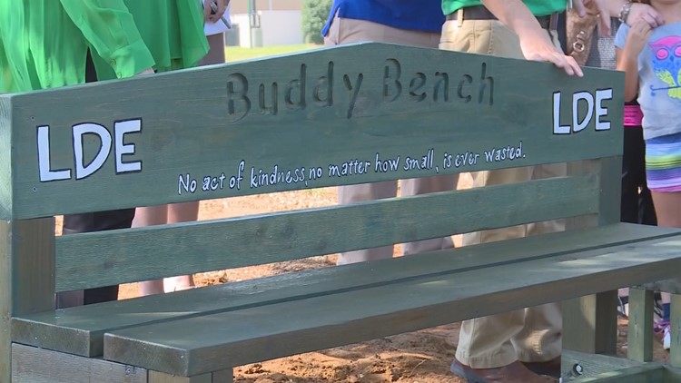 Love this idea! WFAA posted a story about a Buddy Bench at Lake Dallas ISD. If a child doesn't have someone to play with, the child sits on the Buddy Bench. If the other children see someone on the Buddy Bench, they ask that child to play. A Buddy Bench is a great way to move a mountain! Does your school have one? https://www.wfaa.com/article/news/local/education/buddy-bench-brings-students-together/318949821