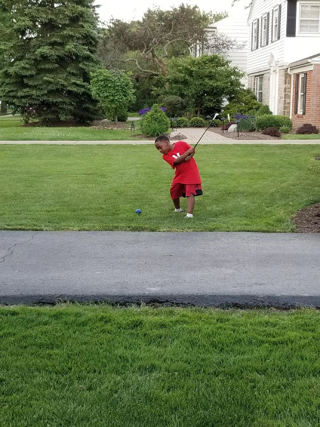 Charlie Sifford's great grandson, Gregory, practicing his swing. So glad Gregory likes CHARLIE TAKES HIS SHOT!
