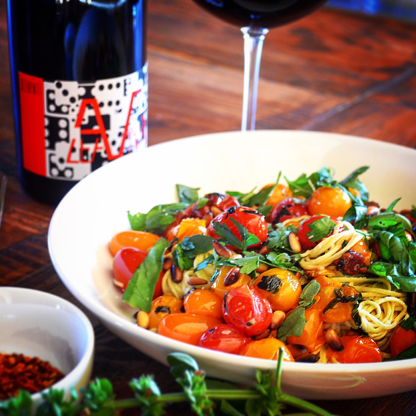 Date Night!  Farm-Fresh Tomato and Basil Pasta