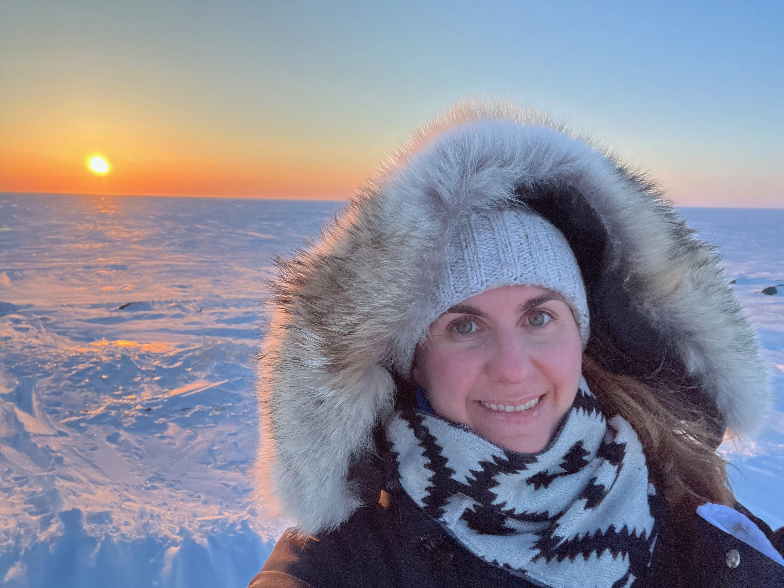 Tuktoyaktuk Sunset at -25, Film Workshop, April 2022